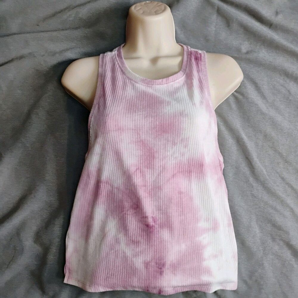 Harmony Balance Pink Tie Dye Yoga Tank Top Size XS Loose Activewear Gym Shirt